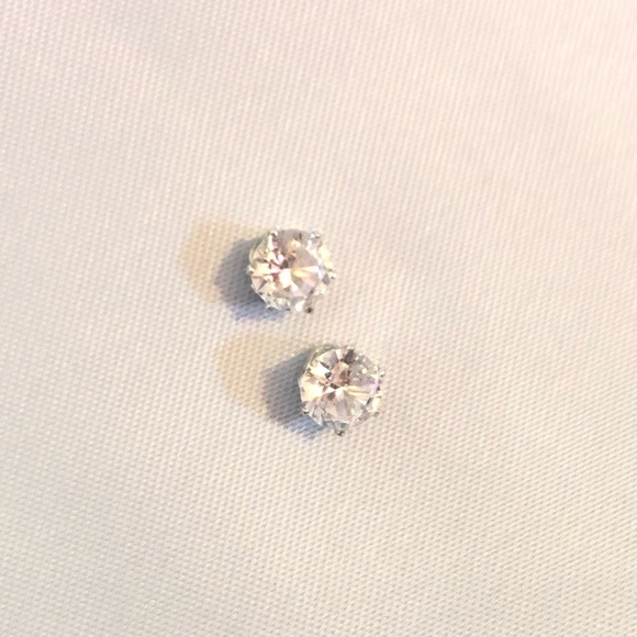 3/$10 (1/4”) Crystal Stud Earrings w/ Satin Bag - Picture 3 of 7